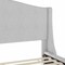 Martha Stewart Amelia Queen Upholstered Platform Bed w/Curved Headboard and Cushioned Siderails, Wood Slat, Gray TW-3WDB02B-Q-GY-MS - alternate 3